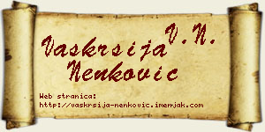 Vaskrsija Nenković vizit kartica